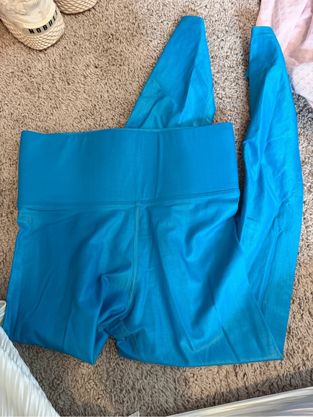 Carbon38 Kids High-Waist Leggings - Bright Turquoise
